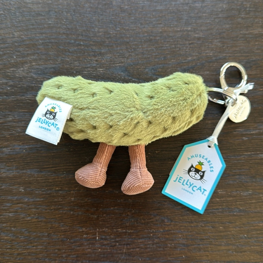 Jellycat Plush Pickle Keychain - Picture 3 of 3